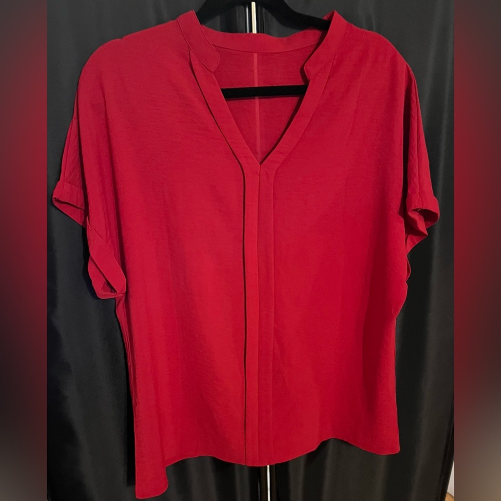 Elegant Red Women's Top